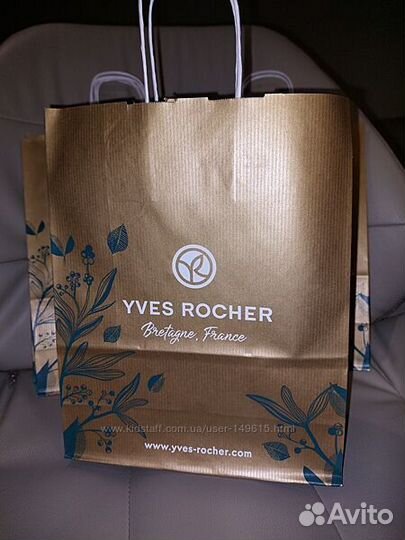 Нарядный крафт-пакет перламутр (Ив Роше)