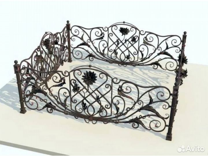 Оградки на могилу в наличии и на заказ