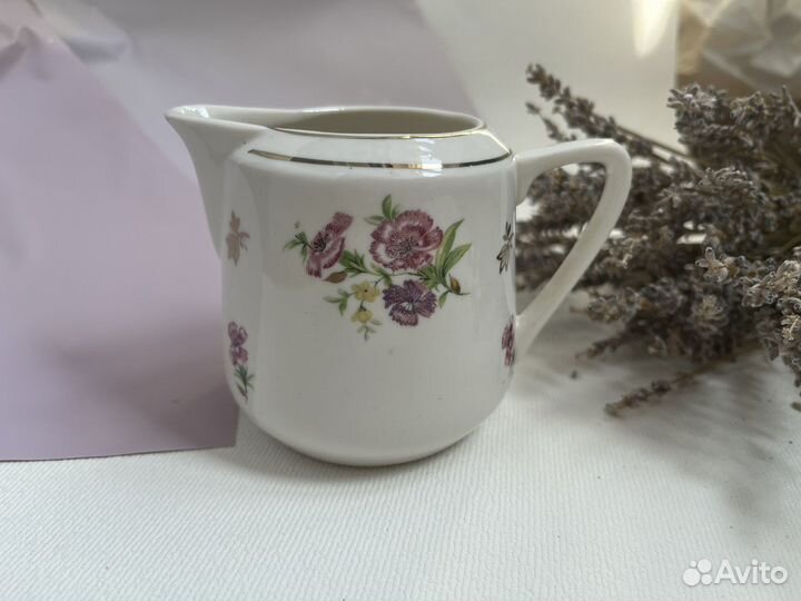 Дулево молочник сливочник СССР фарфор винтаж 1959г