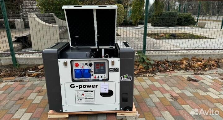 Генератор дизельный 10 kW G-power однофазный 11000