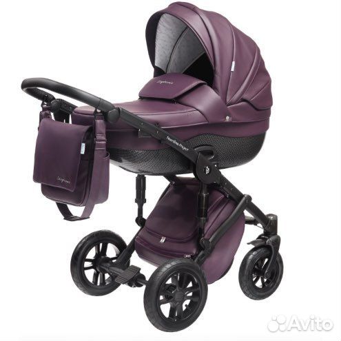 Коляска 2 в 1 эко кожа б/у