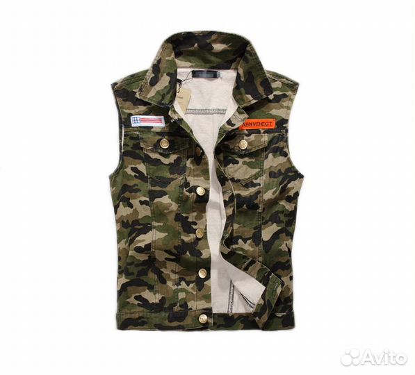 Жилет комуфляжный джинсовый