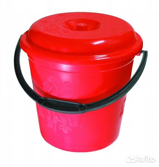 Ведро пластмассовое с крышкой 10 л