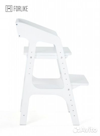 Растущий стул forlike белый с подлокотниками