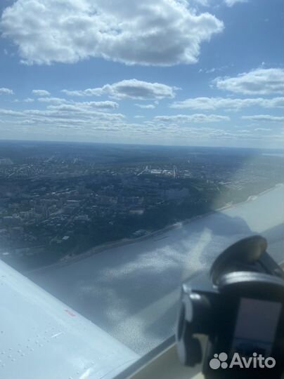 Полет на самолете над Чебоксарами