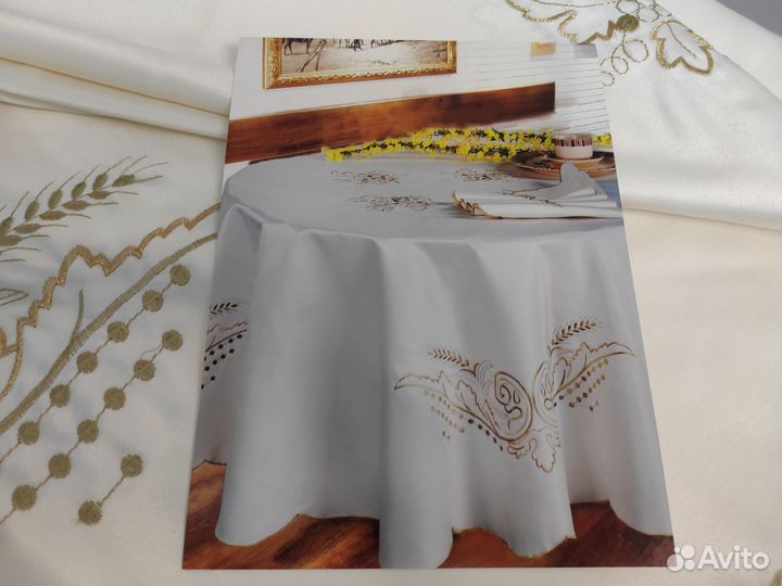 Новая скатерть круглая soft line