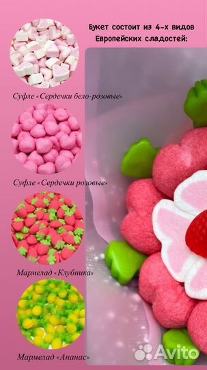 Сладкий Букет из Европейского мармелада и суфле