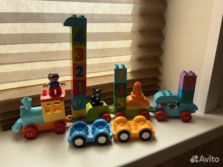 Lego duplo поезд цифры