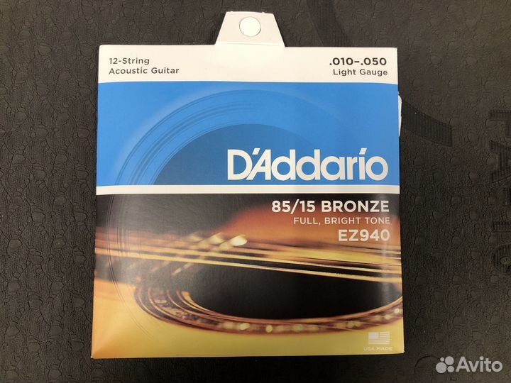 Струны для 12 струнной гитары DAddario EZ940