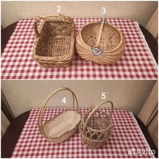 Корзины плетёные в ассортименте