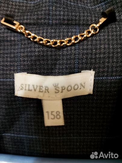 Жилет школьный удлиненный синий Silver spoon р.158