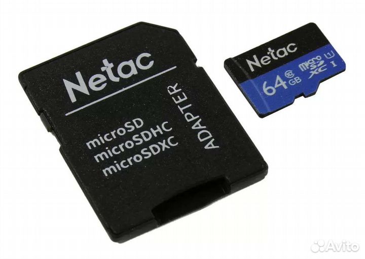 Новая Карта памяти MicroSD 64 gb Netac