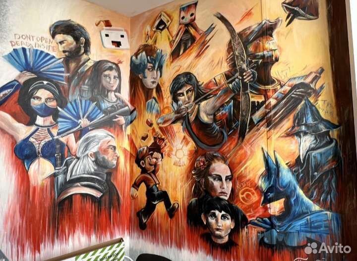 Роспись стен, предметов, картины на заказ