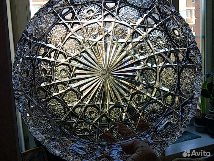 Вазы хрустальные, блюдо для торта, салатник