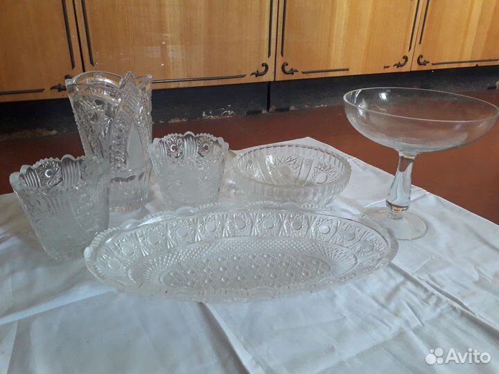 Вазы.салатницы ссср.хрусталь