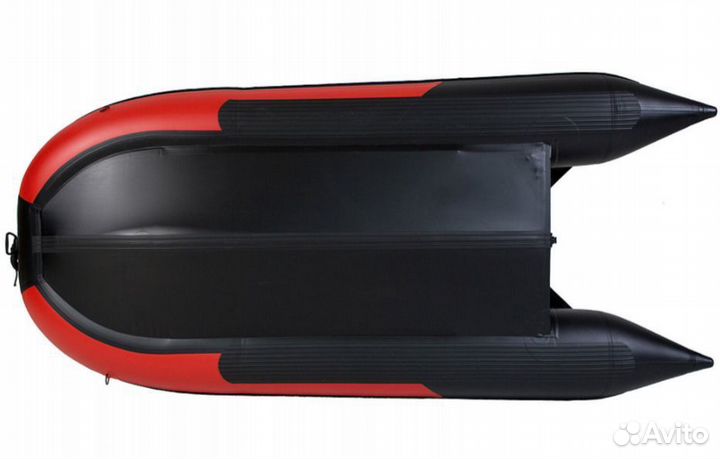 Надувная лодка gladiator D420AL черный/красный