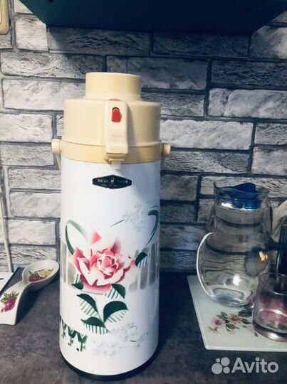 Термос с помпой СССР