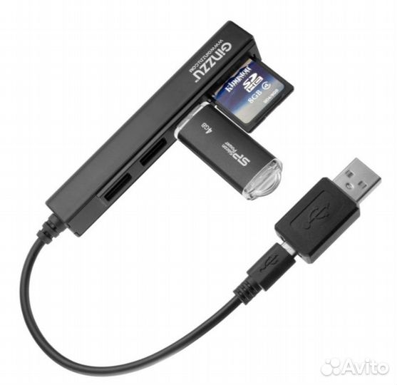 OTG картридер и концентратор GR-513UB USB 2.0