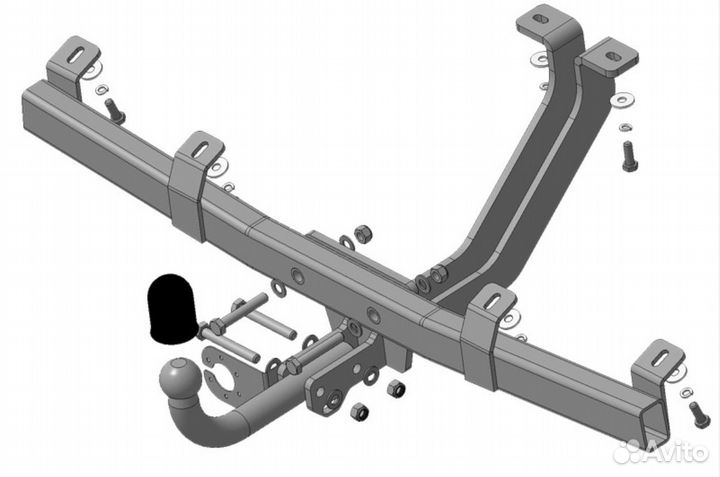 Фаркоп с оцинкованным шаром Ford Focus II универса