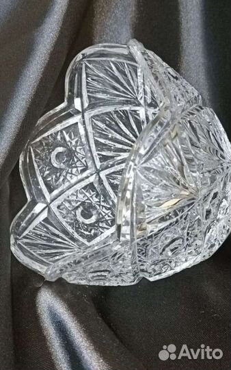 Ваза-салатник хрустальная Чехословакия (48-60г)