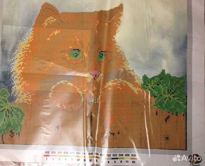 Основа на ткани для вышивания бисером со схемой