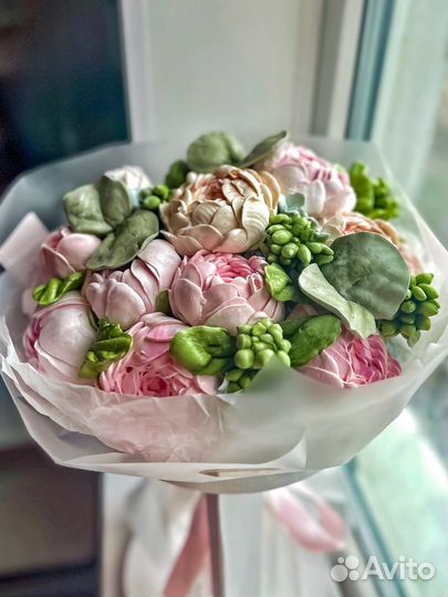 Цветы из зефира