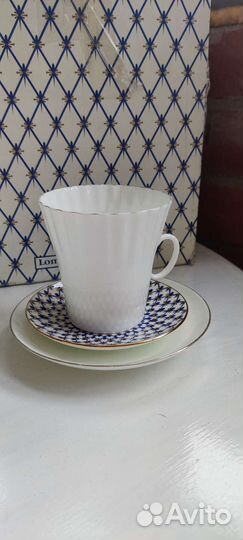 Кофейная трио кобальтовая сетка