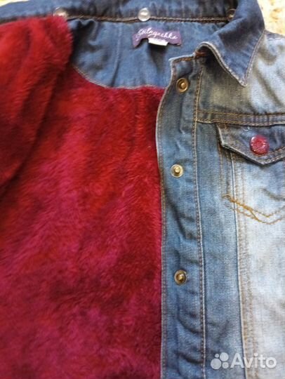 Джинсовая куртка утепленная 116