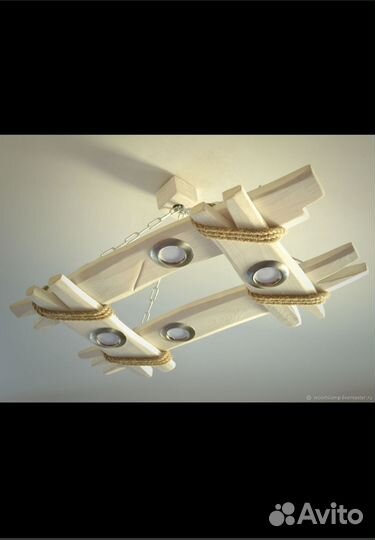 Светильник из дерева