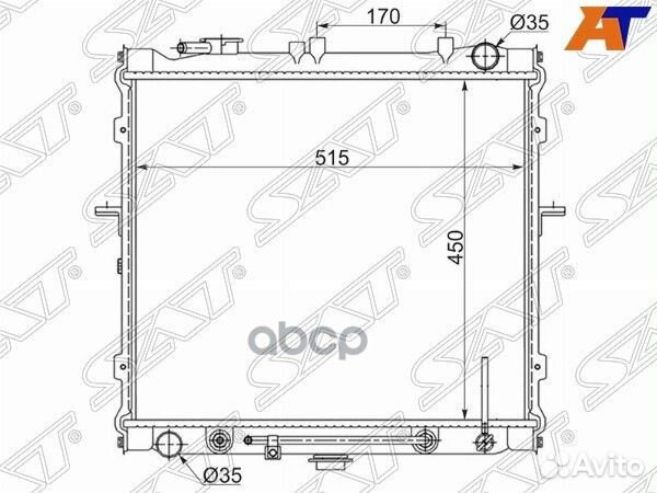 Радиатор Kia Sportage 93-06 KI0006 Sat