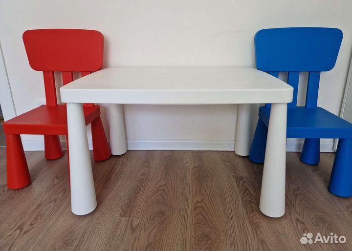 Детский стол и 2 стула IKEA