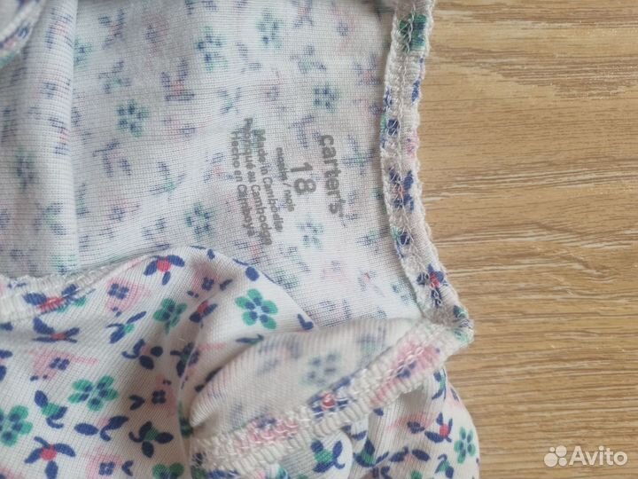 Боди carters 18 длинный рукав (3шт)