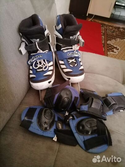 Роликовые коньки детские с защитой