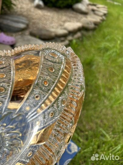 Конфетница ваза для конфет Богемия Макс Кристал