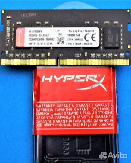 HyperX Fury Оперативная Память DDR4 4 GB 3200Mhz