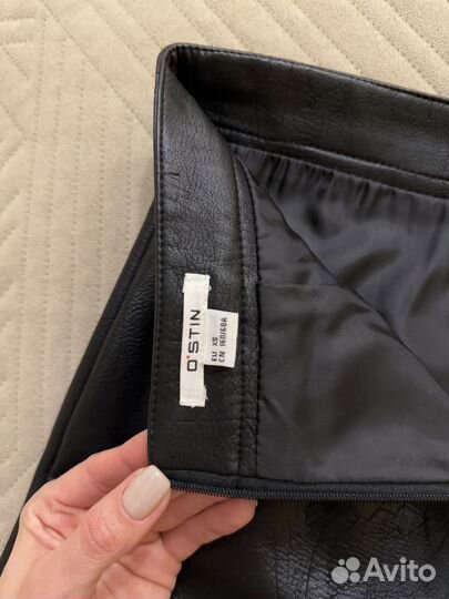 Юбка кожаная ostin xs