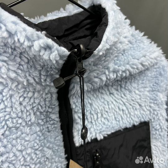 Ветровка Stussy Sherpa стусси барашек голубая