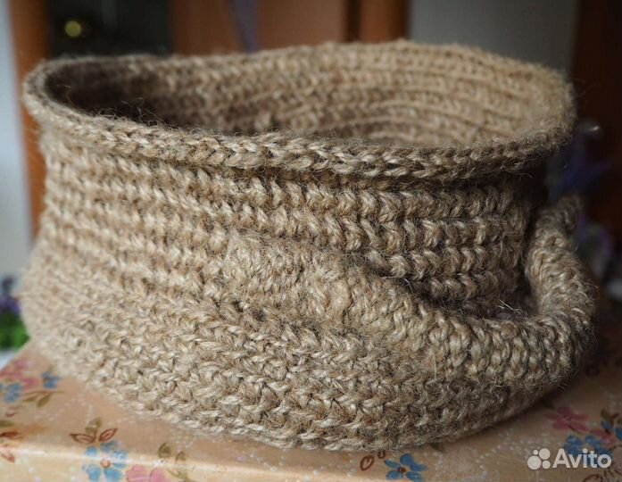 Корзинка из джута для хранения