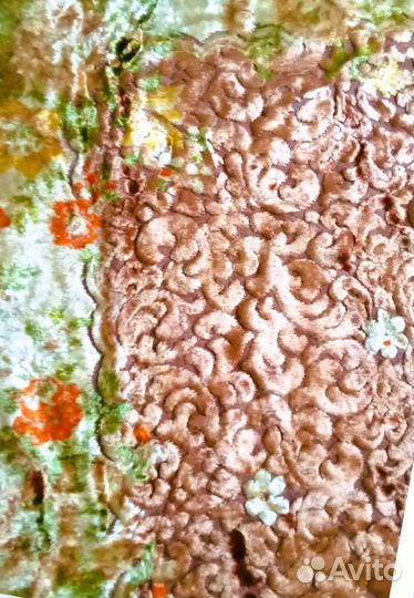 Скатерть. Бархат-перламутр на ковровой основе. Тро