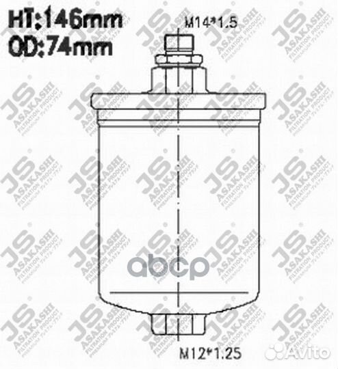 JS Asakashi фильтры топливные FS 2015 1шт FS 2015