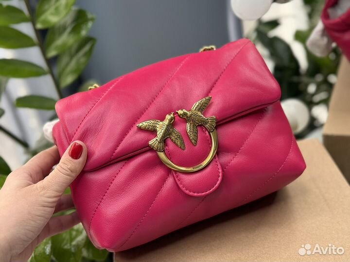 Сумка Pinko puff натуральная кожа