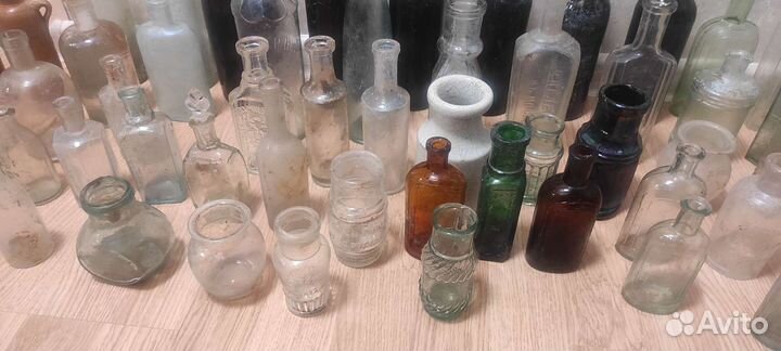 Бутылки стеклянные 19 век