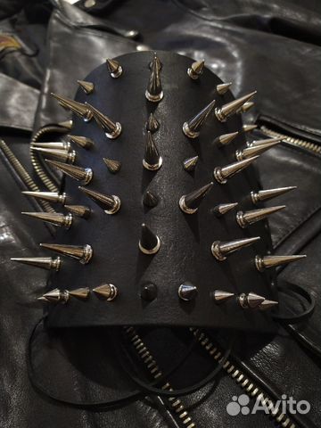 Браслеты кожа клёпки наручи