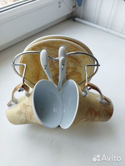 Чайный сервиз тонкий фарфор