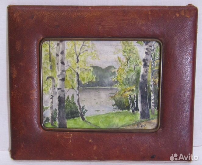 Картина старинная в рамке 
