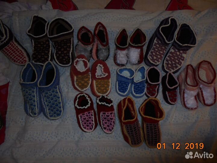 Вязанные тапки