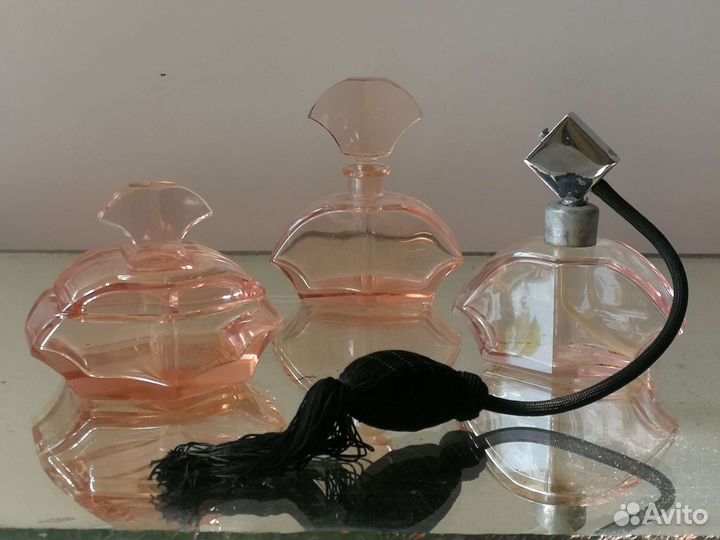 Туалетный набор,флакон Hoffman Чехословакия винтаж