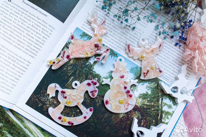 Ёлочные игрушки из эпоксидной смолы