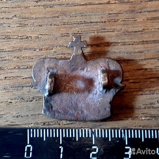 Корона с погона, эполета офицера. Россия, 19 век