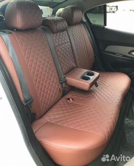 Чехлы экокожа в Ромб Chevrolet Cruze от Автопилот